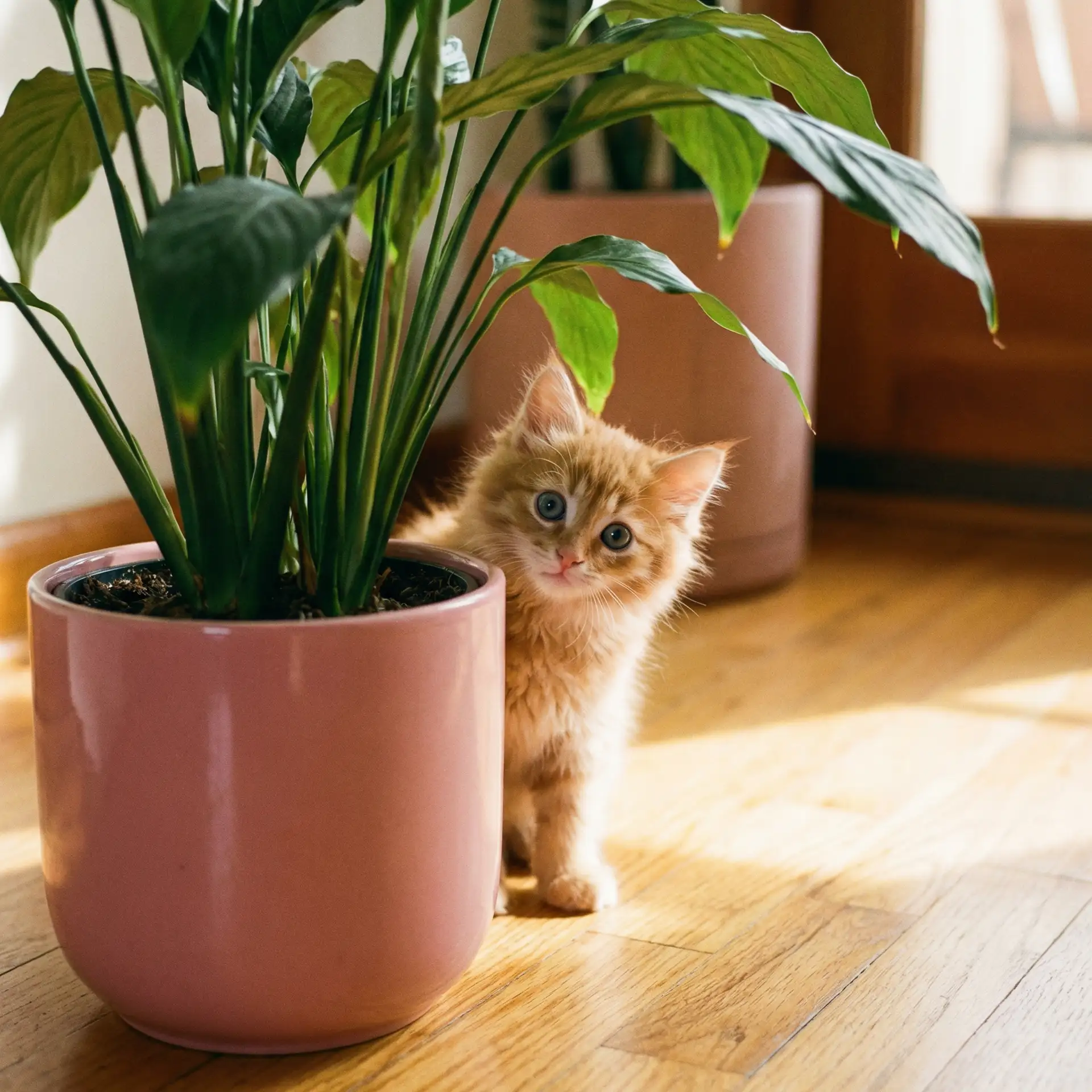 小猫从花盆后探头 - 黑钻石by芋圆不是圆圆