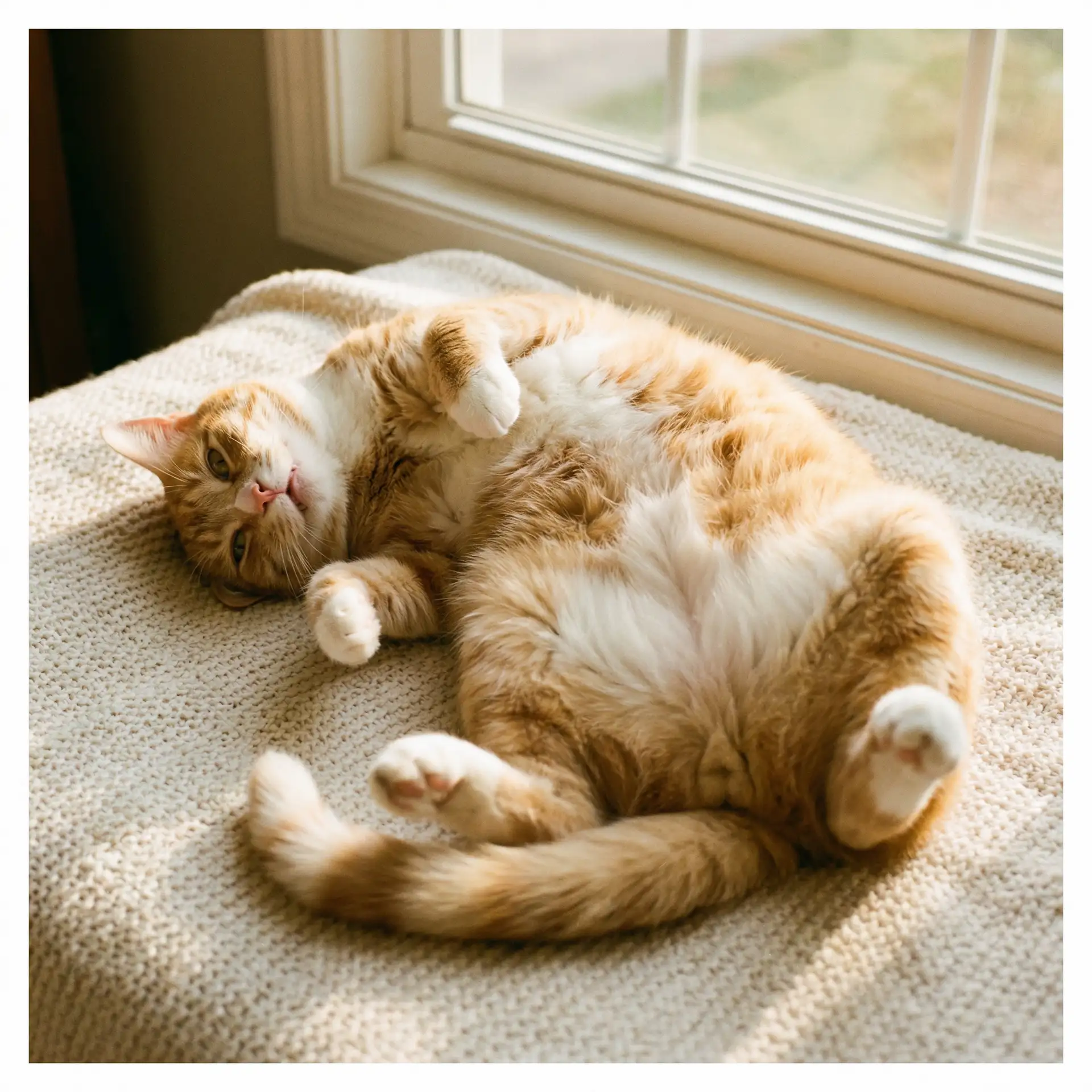 猫咪仰躺露出肚皮 - 黑钻石by芋圆不是圆圆